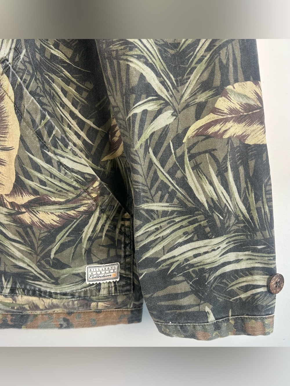 Billabong Garage Collection Men’s Fleck Jacket Sz M Camo Zip Up Corduroy VTG Y2K - Picture 9 of 15